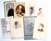 Antique Cabinet Card Photographs - Lot of 8 Photographs