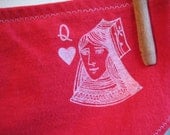 Queen of Hearts Red Boy-Cut Underwear - Recycled Cotton - Women's 14 - Ready to Ship