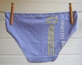 Periwinkle Greek Boy-Cut Underwear - Recycled Cotton - Women's 2 - Ready to Ship
