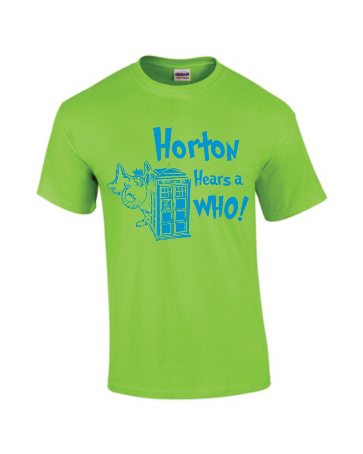 Horton Hears a Who parody Dr. Seuss, Dr. Who hand printed t-shirt