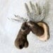 needlefelted Moosehead- style faux taxidermy