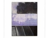 abstract collage - Woods To Wood - framed original art, purple and black