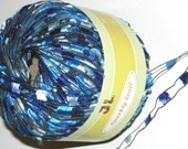 Sparkly Trail Ladder Trellis Yarn col 722 Blue White multi