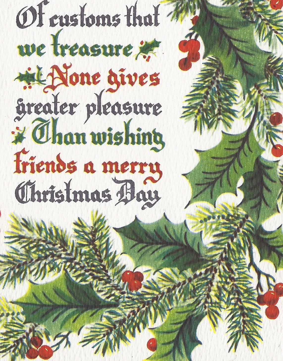 C378 Vintage Unused Christmas Greeting Card  by Fravessi Lamont