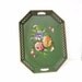 Vintage Metal Serving Tray, Toleware, Hand painted Tole Tray, 1940s Kitchen Decor, Shabby Chic / Cottage Decor