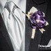 Eggplant Purple Boutonniere Pin