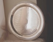 Vintage Silverplate Silver Plate Leonard EP Round  Tray