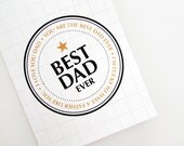 Happy Father's Day - Best Dad Ever - You are the best dad ever - I'm lucky to have a father like you - i love you dad - 5x7 Greeting Card