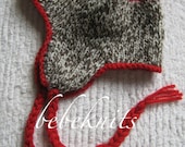 Hand Knit Sock Monkey Baby Hat and Photo Prop
