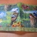 Fabric covered journal, birds, flowers