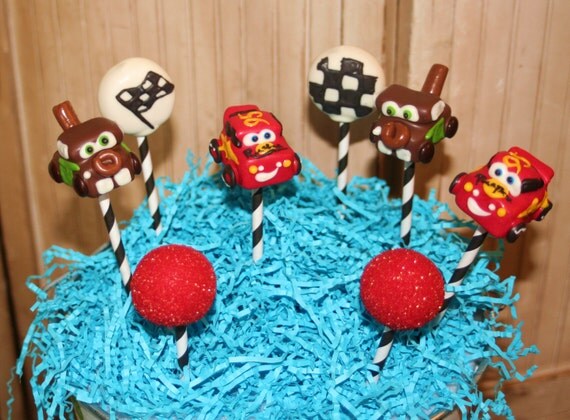 Mom's Killer Cakes & Cookies Car Race Car Cake Pops Assortment Southern Living Featured Seller Il_570xn
