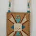 Beaded leather pouch