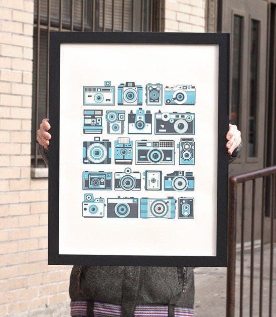 Retro Cameras Poster