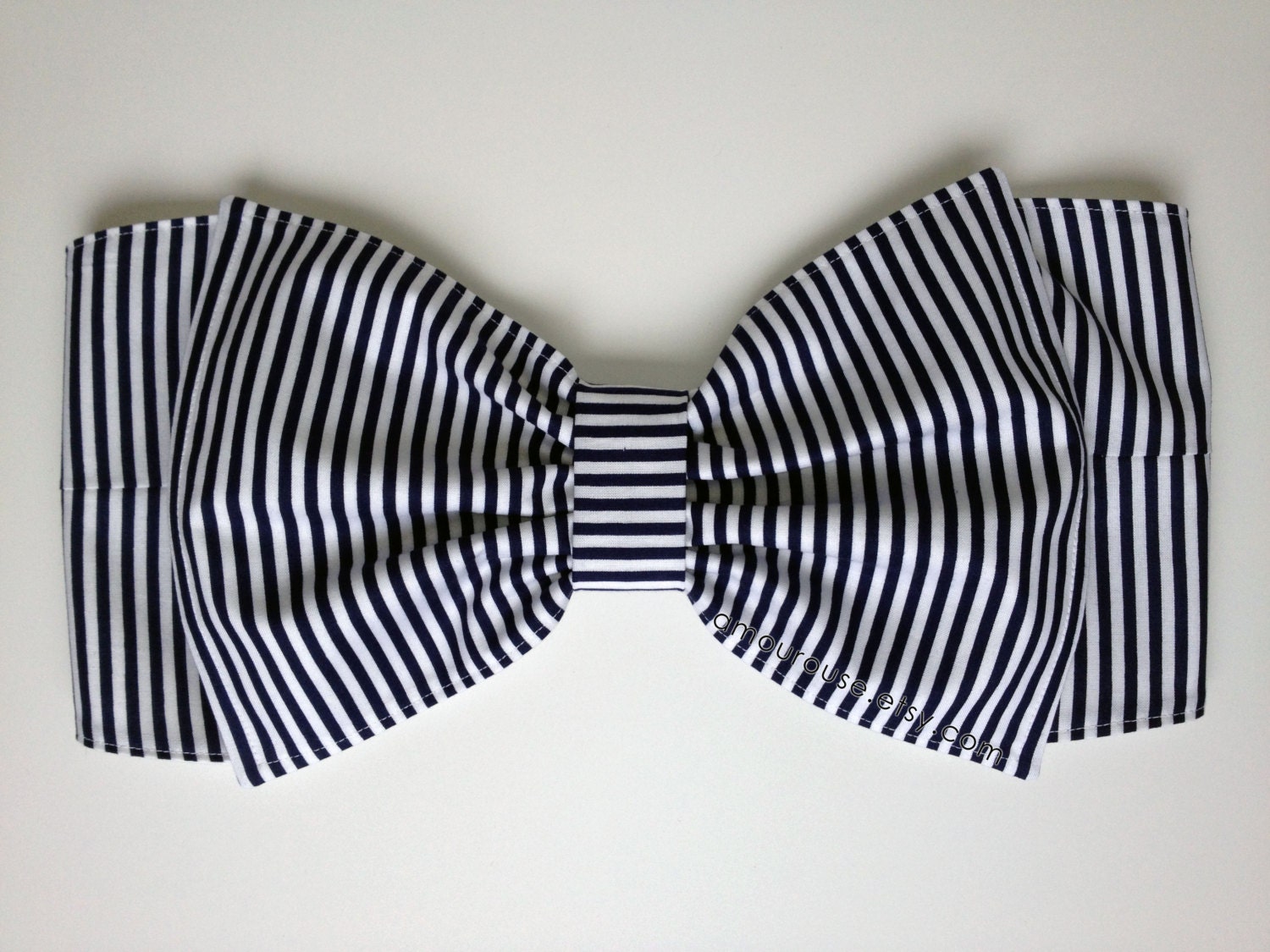 Navy Striped Bow Bandeau