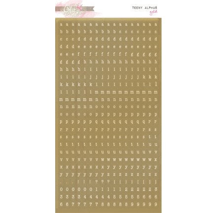 Metallic Gold Teeny Alpha Stickers by Glitz Uncharted Waters
