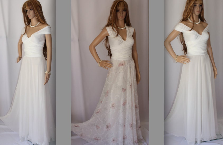 bridesmaid dress chiffon Tiffany convertible infinity formal cocktail dress long short handmade gown