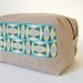 wash cosmetic travel toiletry make up bag abstract 'ATV' design retro style