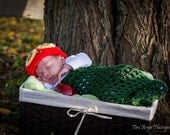 Hungry Caterpillar, Baby Cocoon, Book Worm Cocoon, Crochet Cocoon Set, Newborn to 3 months, Photo Prop, READY TO SHIP