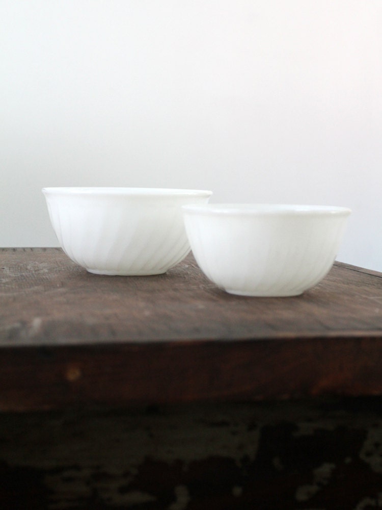 Fire King Milk Glass Mixing Bowls