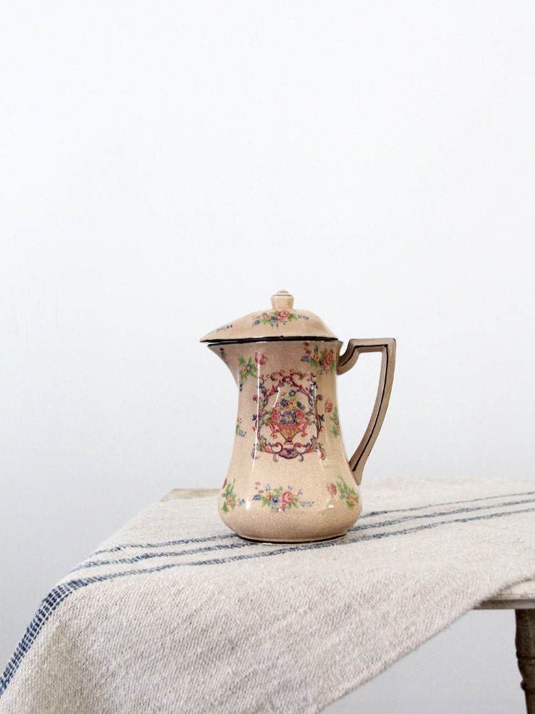Vintage Japanese Porcelain Tea Pot / Tashiro Shoten Ltd Porcelain Tea Pot