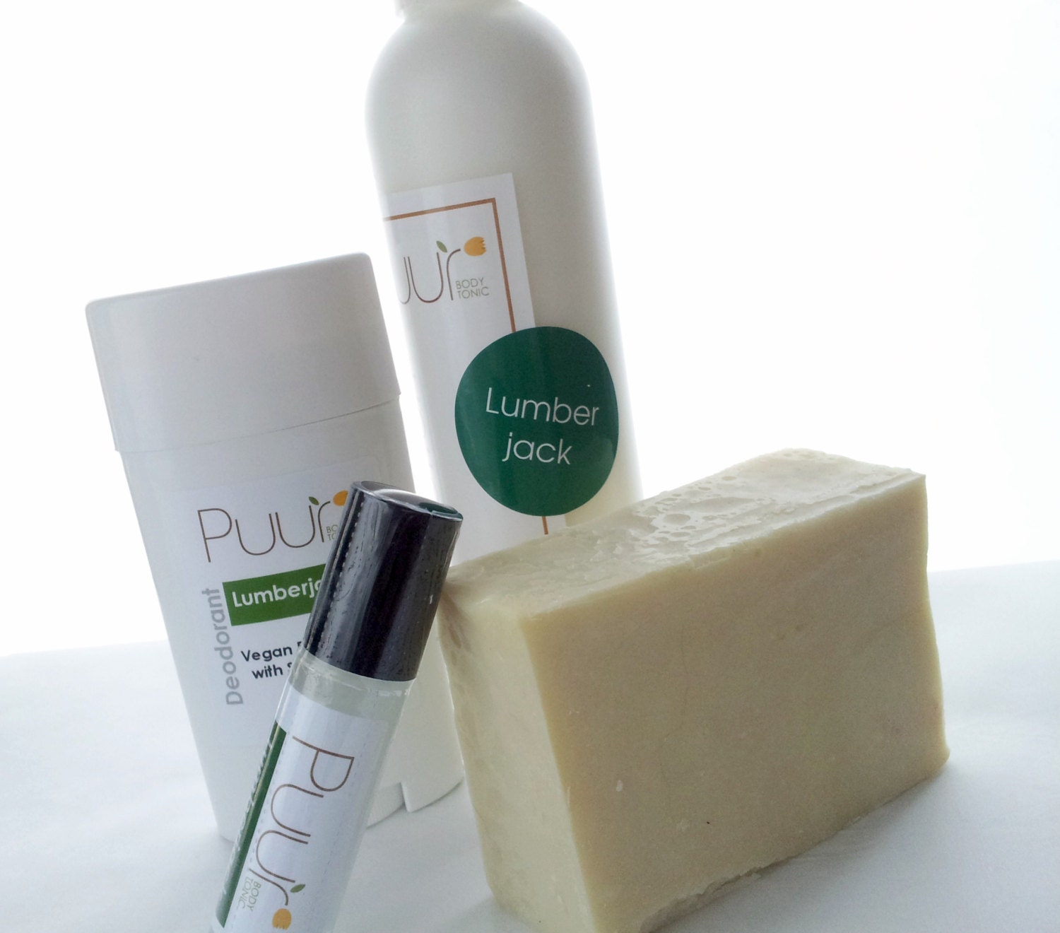 Lumberjack Gift Set - VEGAN soap, Natural Deodorant, Perfume Oil, Shea Butter Body Lotion