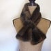 Faux Fur Keyhole Stole, Scarf, Chocolate Brown, LIKE NEW, Vintage Winter Fall Accessory