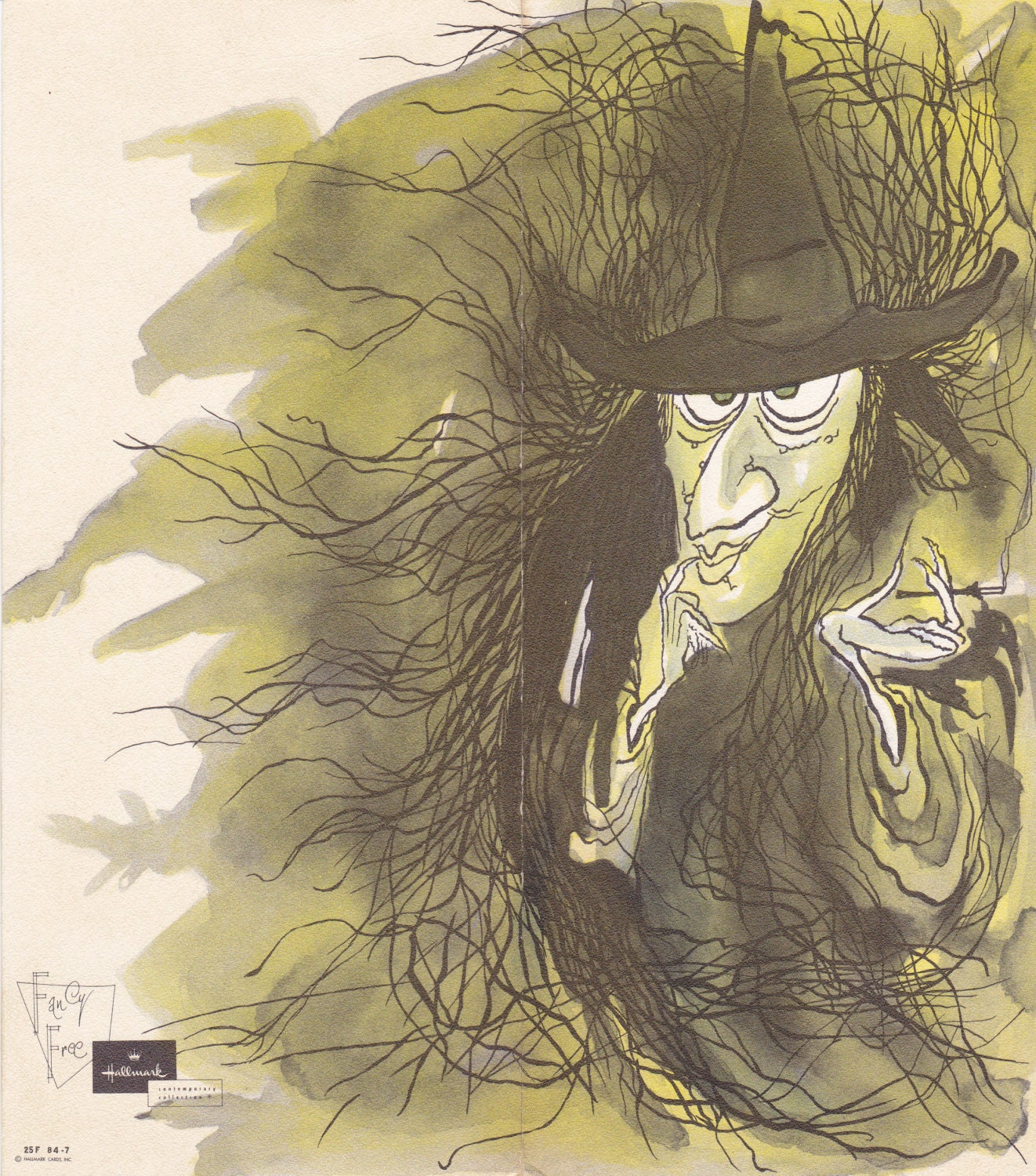 Buy free e greeting cards - What Was It About Me That First Attracted You- Wicked Witch- Fancy Free- 1960s Vintage Hallmark Card