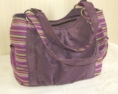 Big Diaper Bag Purple Bag Shoulder bag Tote bag with Natibaby Provence
