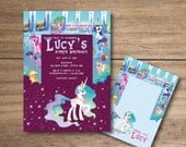 My Little Pony birthday invite invitation and thank you DIY printable