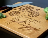 Personalized Cutting Board - Custom Engraved -Cherry Wood- 12x15- Wedding Gift, Anniversary Gift, Housewarming