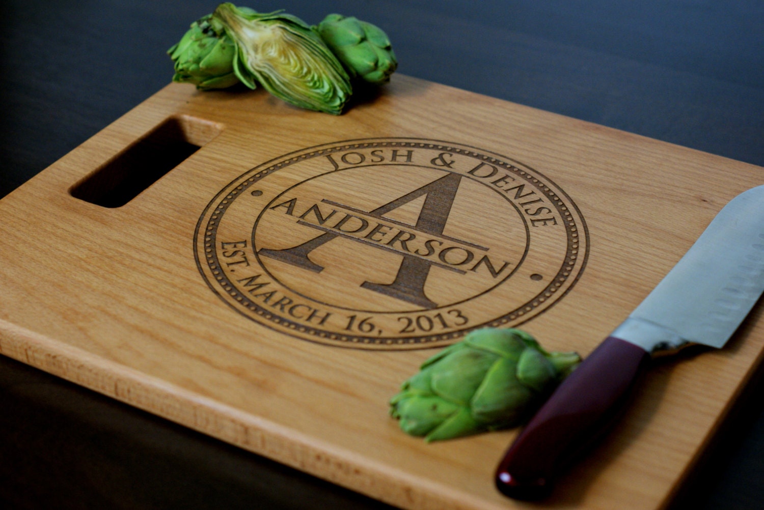 Personalized Cutting Board - Custom Engraved - 12 x 15- Personalized Wedding Gift, Anniversary Gift