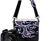 Padded Water Resistant Camera Bag DSLR Camera Bag Slr Camera Bag Purse - Pockets Woman's Camera Handbag, Chevron, Red, Black, Tan
