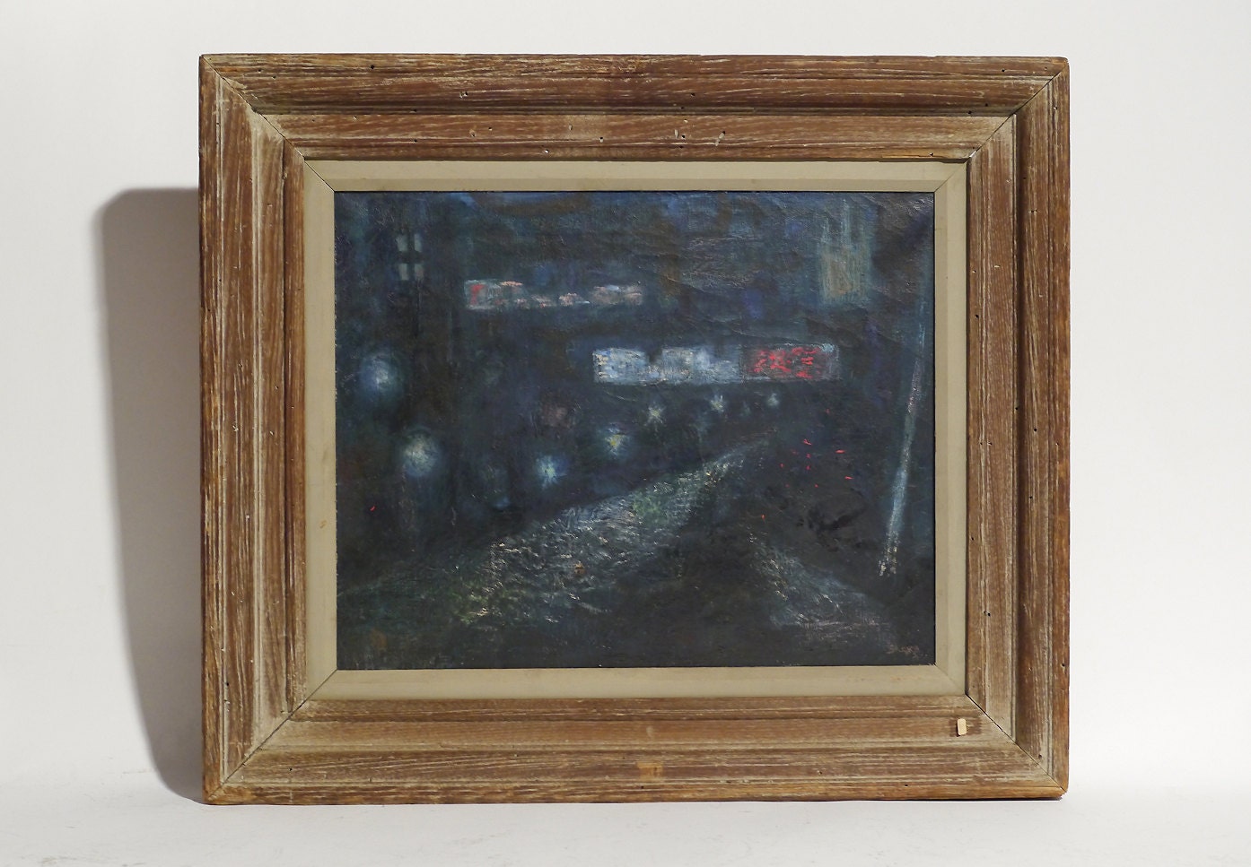 1950's NYC Street Scape At Night Painting