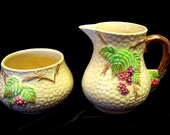 Wade of England Bramble Pattern Cream and Sugar