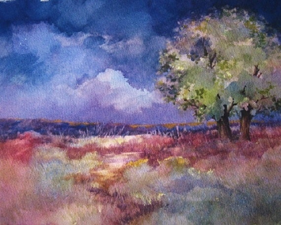 Watercolor Landscape Original Painting