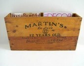 Vintage Wood Box Whiskey Crate - Rustic Country Decor