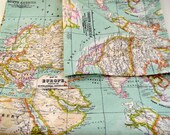 world map fabric table runner - map fabric table runner - world fabric table runner - blue table runner - map table runner