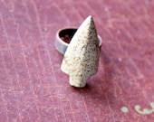 jasper stone arrow ring