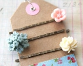 Spring Time Gardens Hair Bobby Pins by HauteHouseFlowers on Etsy