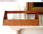 SALE Wooden Tool Caddy Vintage Tool Box