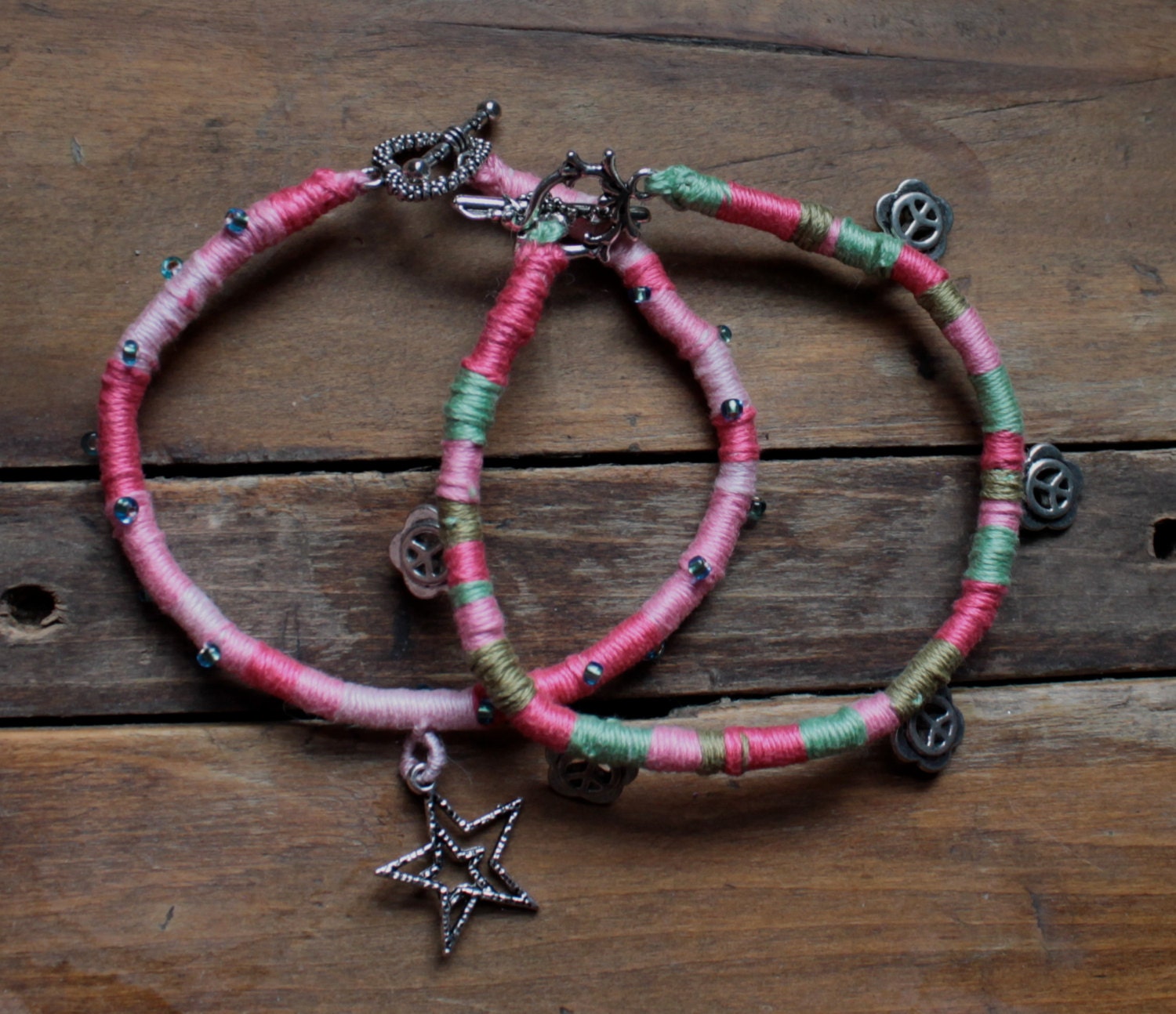 FLOWER CHILD ORGANIC Cotton Hippie/Bohemian Bracelets