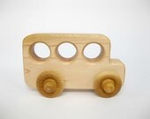 Little Wood Toy School Bus Natural Maple