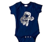 Astronaut - Navy Blue Baby Bodysuit