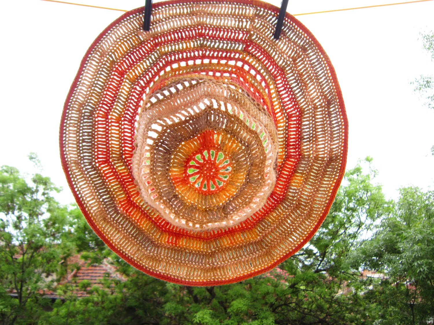 Crochet Summer Floppy Hat Wide Brim Sea Breeze Cotton Accessory Sky Beach Sun Light Beige Orange Ecru Yellow Multicolor by dodofit on Etsy
