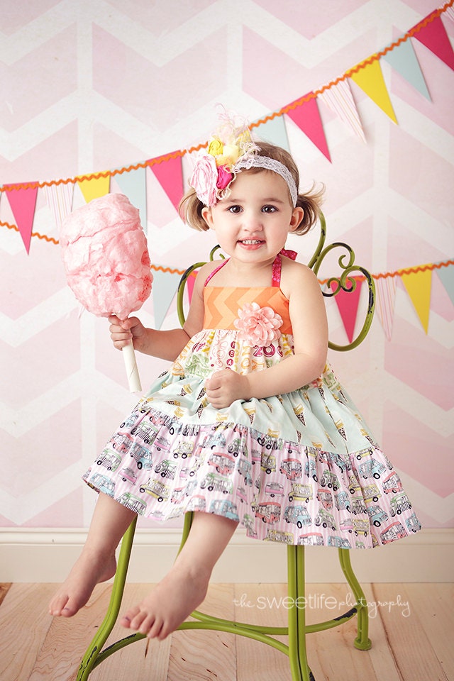 Sweet Treats Tiered Halter Dress Dress in Custom sizes 12m-6yrs