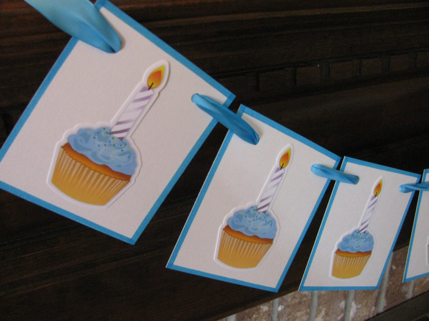Cupcake Banner Birthday Party Cupcake Theme Garland Bunting Colorful Cupcake Photo Prop