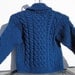 Hand Knit Turquoise Baby Fisherman Sweater Size 18 Months