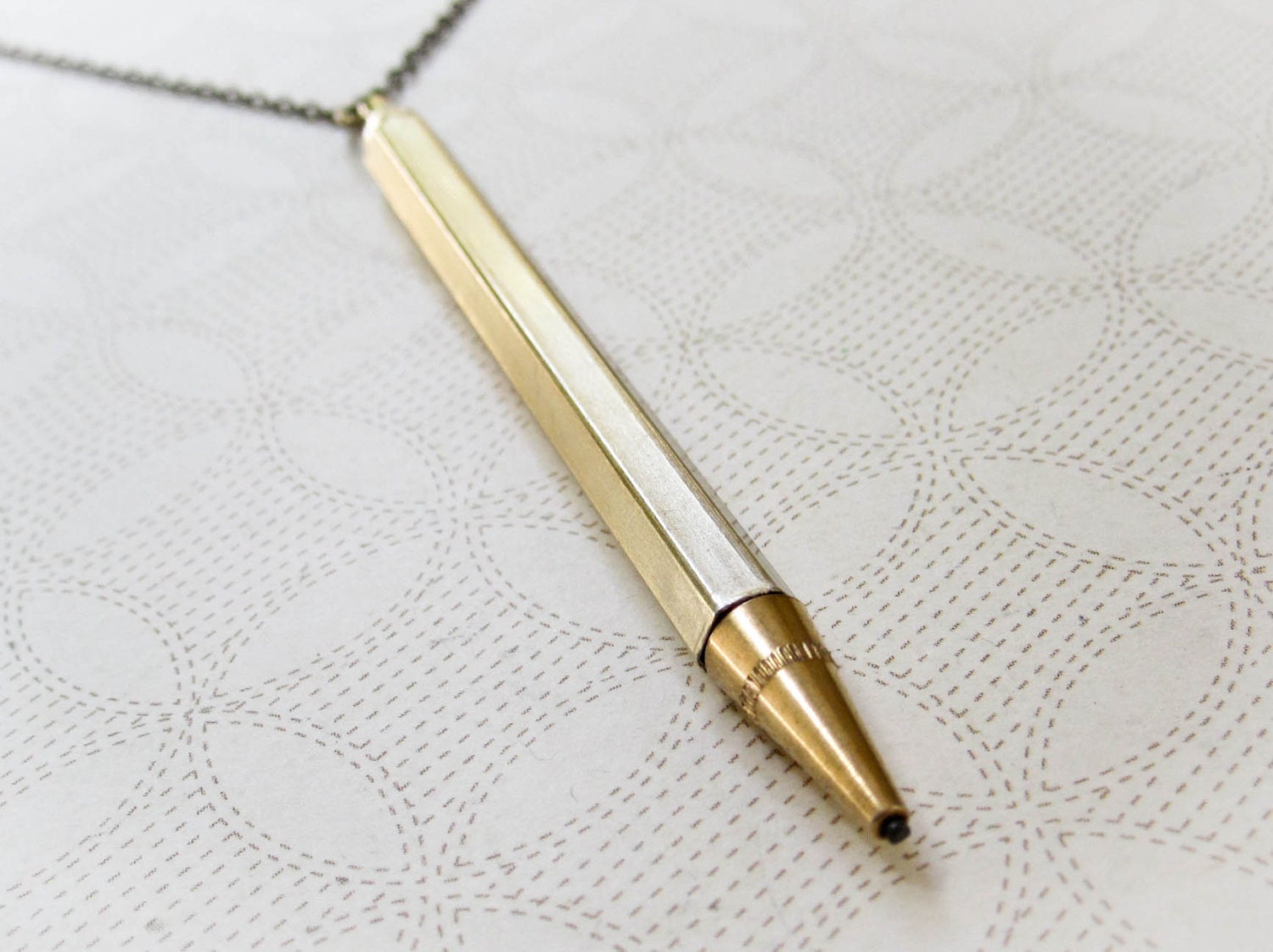 Pencil Necklace - Mad Men - Vintage Pencil - Retro - Secretary Pencil