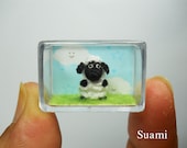 Tiny Crochet Sheep Lamb - Miniature Crocheted Animals - Made To Order