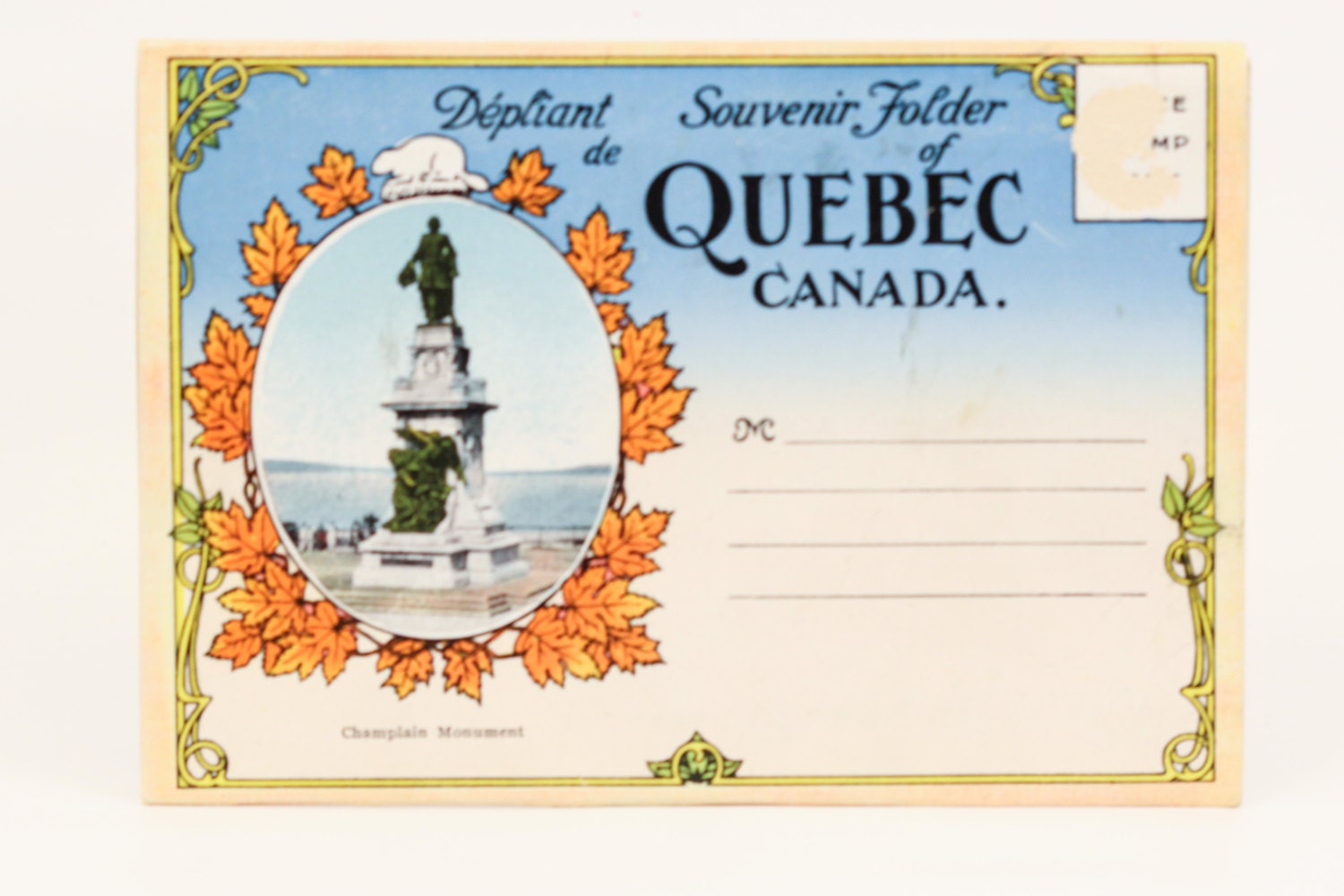 Quebec, Canada- Postcard Folder